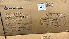 LIVINGSTON SECTIONAL IN BOX - PEWTER