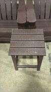 3PC ADIRONDACK SET - CHAIRS & TABLE (BROWN)