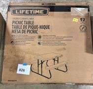 LIFETIME KIDS PLASTIC FOLDING PICNIC TABLE IN BOX - BLUE