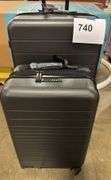 2PC HARDSHELL ROLLING LUGGAGE SET - GREY