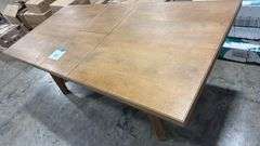 WOOD DINING TABLE W/ LEAF