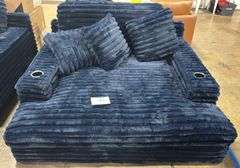 CHEERS OVERSIZED COZY CHAISE CHAIR - NAVY