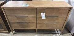 AS IS - 6-DRAWER WOOD DRESSER