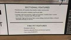 BRENTON COLLECTION 7PC SECTIONAL SET W/ FIRE PIT IN BOX