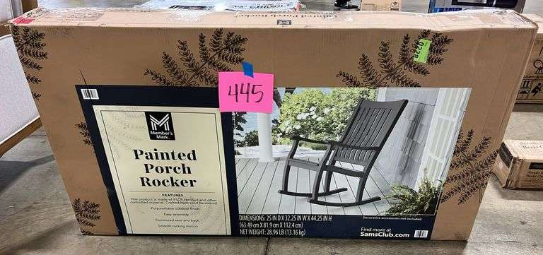 PAINTED PORCH ROCKER IN BOX - Earl's Auction Company