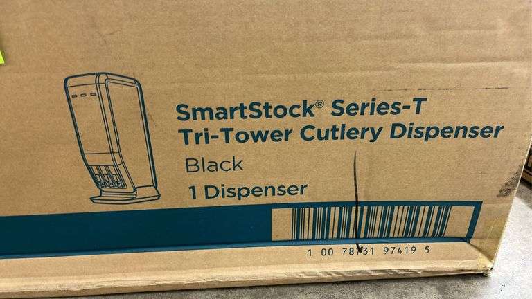 DIXIE SMARTSTOCK TRI TOWER CUTLERY DISPENSER IN BOX - Earl's Auction ...