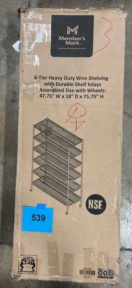 (1) 6-TIER SHELVING RACK IN BOX - Earl's Auction Company