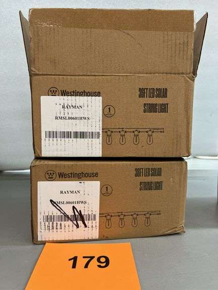 String Light Sales Box (2) WESTINGHOUSE 36FT LED SOLAR STRING LIGHTS IN BOXES - Earl's Auction ...