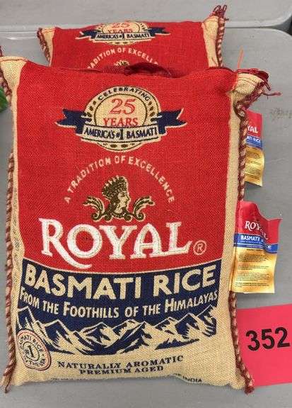 (2) BAGS OF ROYAL BASMATI RICE - Earl's Auction Company