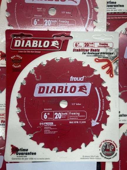 (8) DIABLO 6" CIRCULAR SAW BLADES