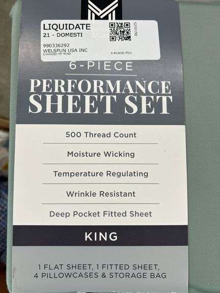 KING 6PC PERFORMANCE SHEET SET - GREEN
