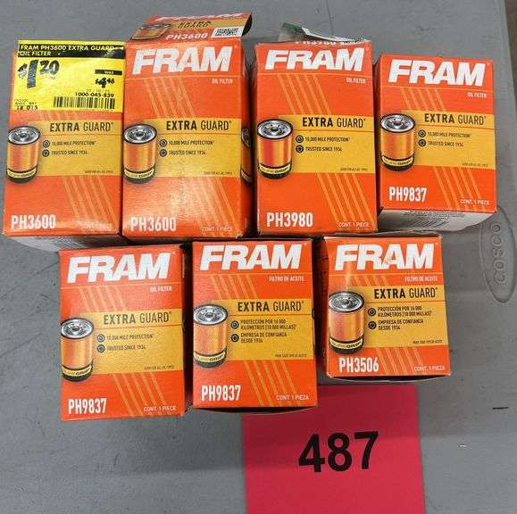 (7) FRAM EXTRA GUARD OIL FILTERS IN BOXES Earl's Auction Company