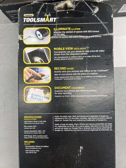 (3) GENERAL TOOL SMART FLASHLIGHT INSPECTION CAMERAS IN BOXES