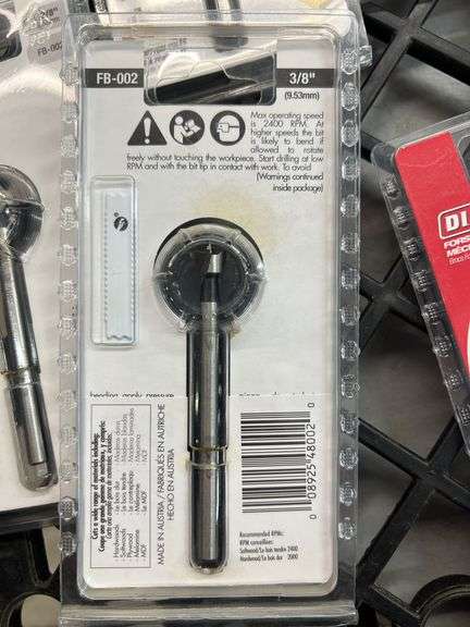 (15) DIABLO 3/8" FROSTNER BITS