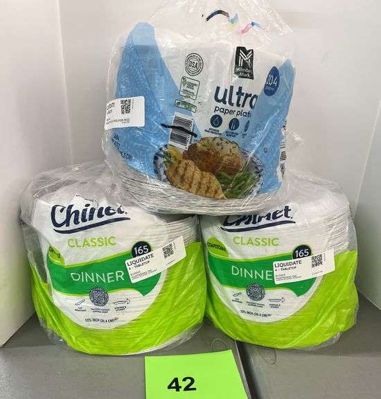 (3) PACKS OF PAPER PLATES