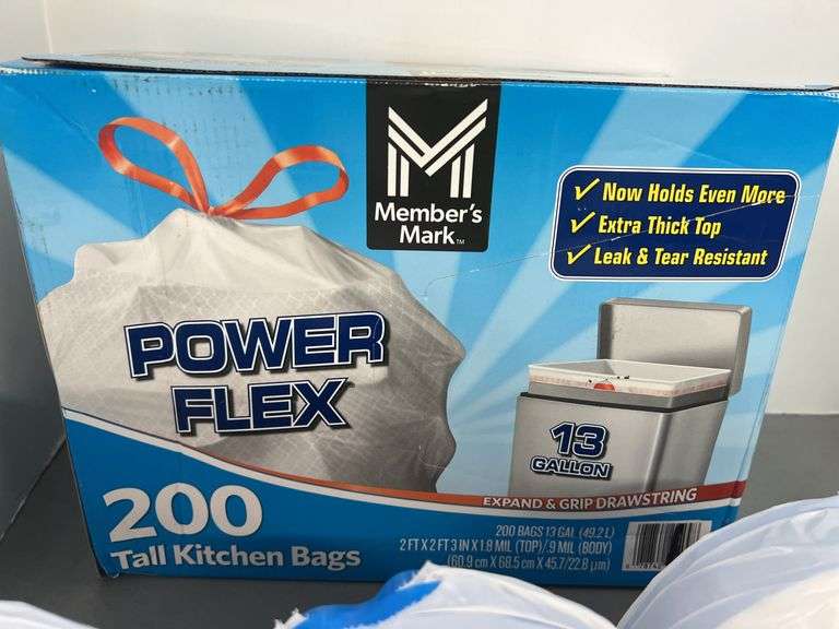 BOX OF TRASH BAGS & (3) ROLLS