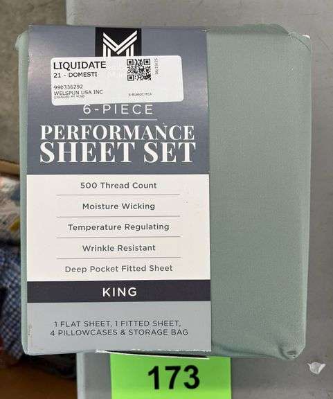 KING 6PC PERFORMANCE SHEET SET - GREEN