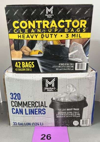 (2) BOXES OF TRASH BAGS