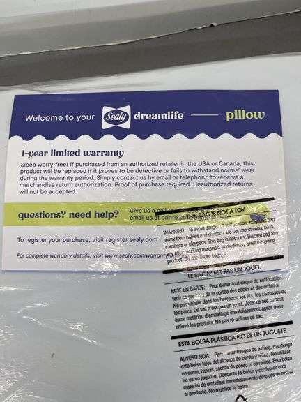 SEALY DREAMLIFE PILLOW