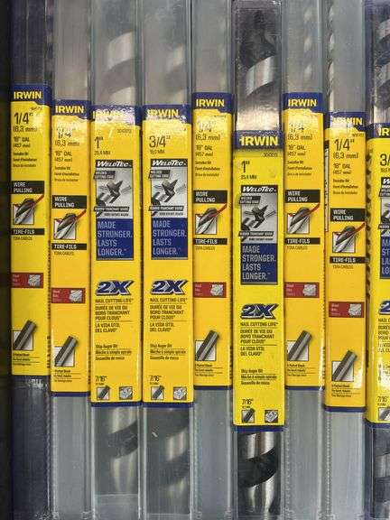 MISC LOT OF IRWIN DRILL BITS