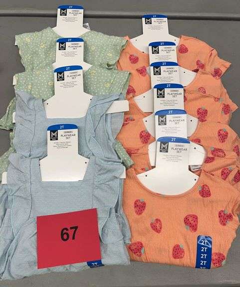 (10) GIRLS 2PC PLAYWEAR SETS - SIZE 2T
