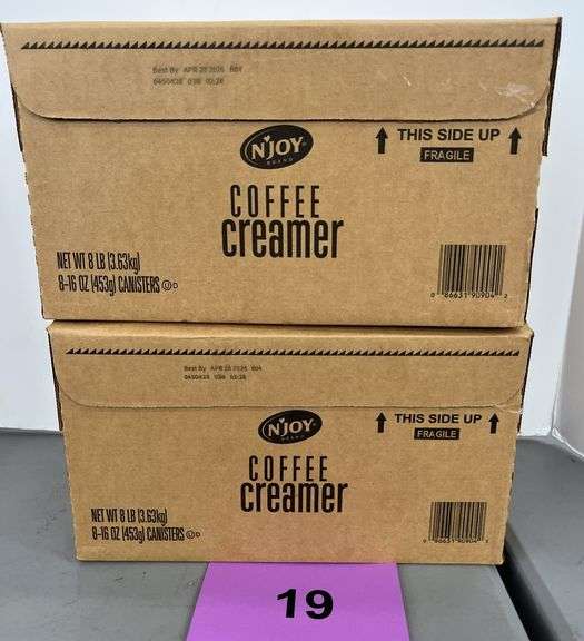 (2) BOXES OF NJOY COFFEE CREAMER
