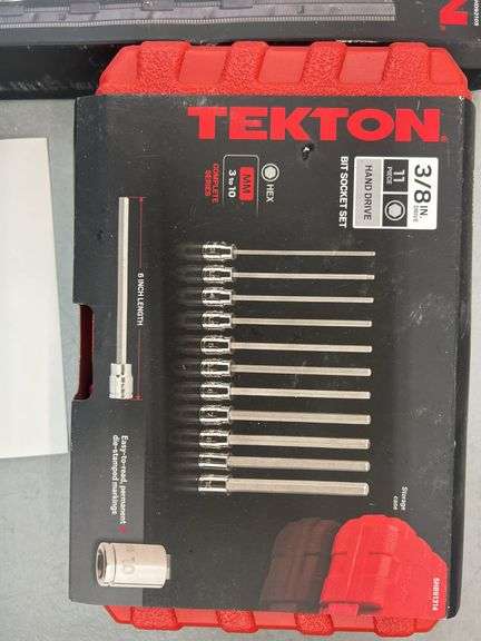 2PC TEKTON TOOL LOT - SOCKETS & BIT SOCKETS