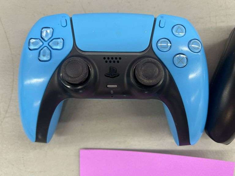 AS IS - (2) PLAYSTATION 5 CONTROLLERS - BLUE & BLACK