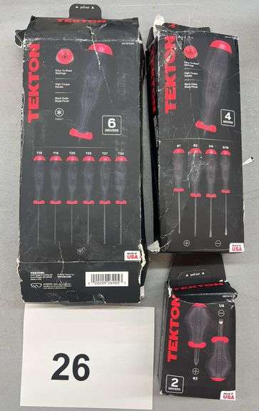 (3) BOXES OF TEKTON SCREWDRIVERS