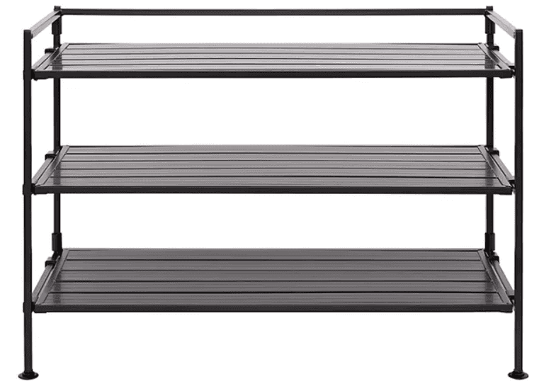 SEVILLE CLASSICS 3 TIER SLAT SHOE RACK IN BOX - ESPRESSO