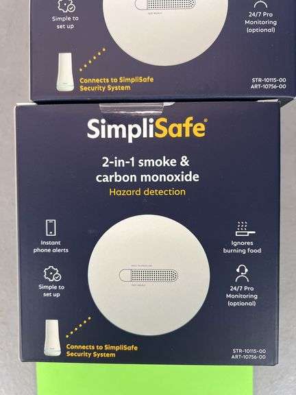 (2) NEW SIMPLISAFE 2 IN 1 SMOKE & CO DETECTORS IN BOXES