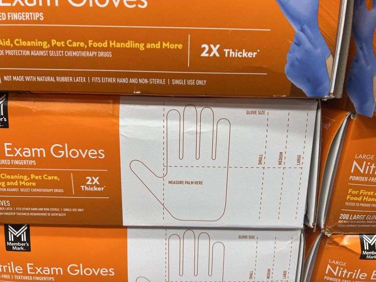 (10) BOXES OF NITRILE EXAM GLOVES - SIZE L