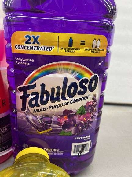 4PC CLEANING LOT - SANITIZER, FABULOSO & PINE SOL