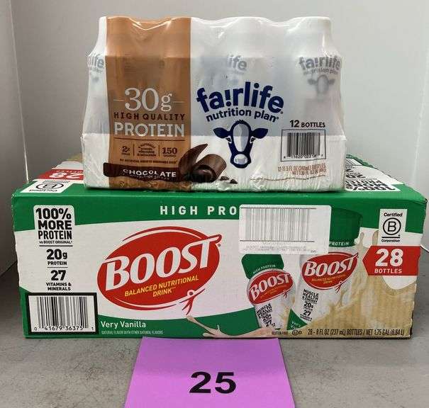 (2) PACKS OF NUTRITION SHAKES - BOOST & FAIRLIFE