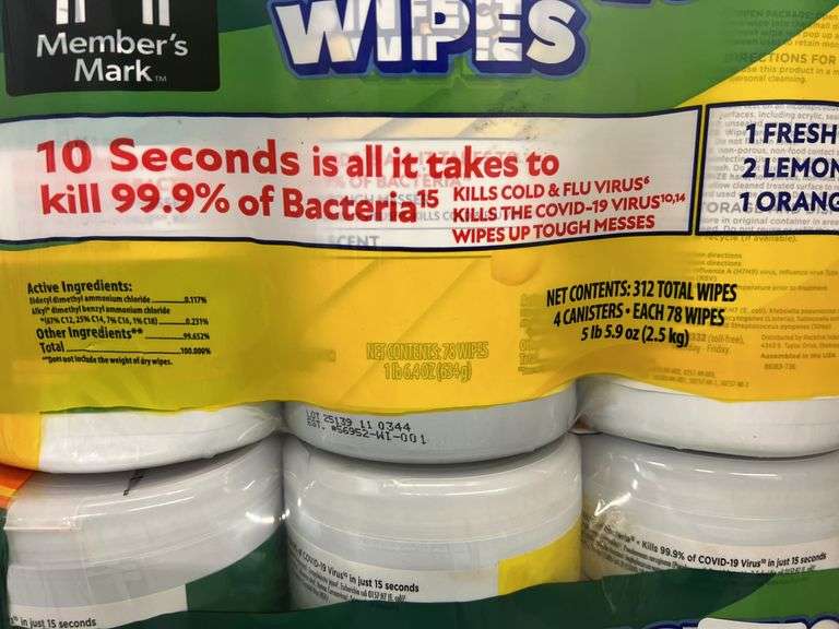 (2) PACKS OF DISINFECTING WIPES