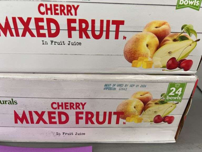 (3) BOXES OF CHERRY MIXED FRUIT
