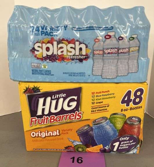 (2) PACKS OF DRINKS - LITTLE HUG & SPLASH