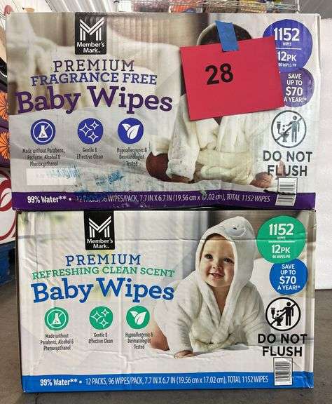 (2) BOXES OF BABY WIPES