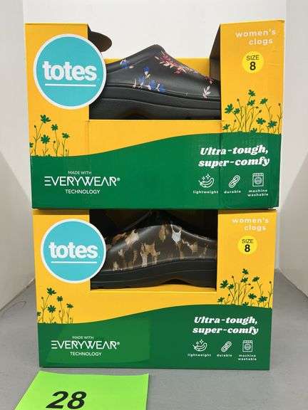 (2) PAIRS OF WOMENS TOTES CLOGS - SIZE 8