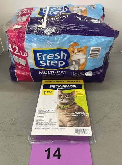 2PC CAT LOT - PETARMOR & FRESH STEP LITTER