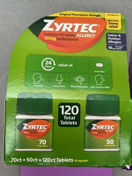 2PC ALLERGY MEDICINE LOT - ZYRTEC & ALLEGRA