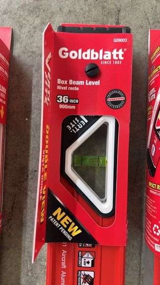 (4) GOLDBLATT 36" BOX BEAM LEVELS