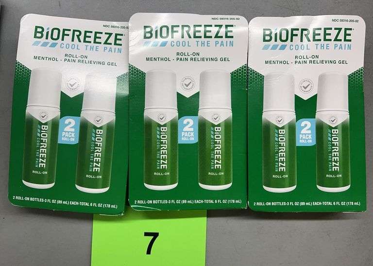 (3) BOXES OF BIOFREEZE PAIN RELIEVING GEL