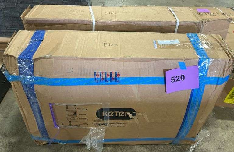 (2) KETER ADIRONDACK CHAIRS IN BOXES - NAVY BLUE