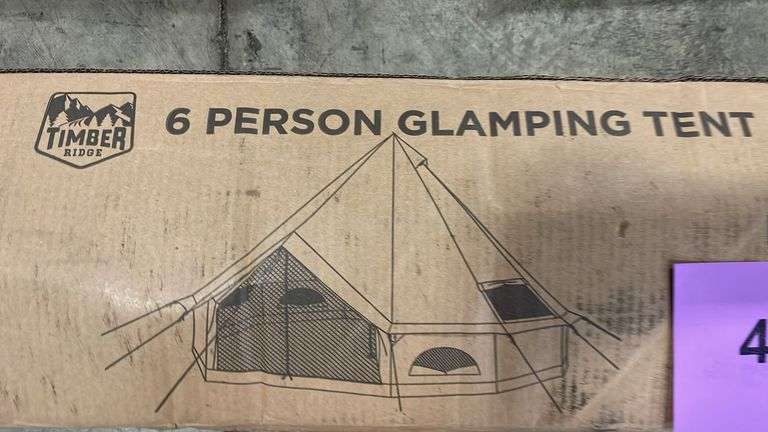 TIMER RIDGE 6 PERSON GLAMPING TENT IN BOX