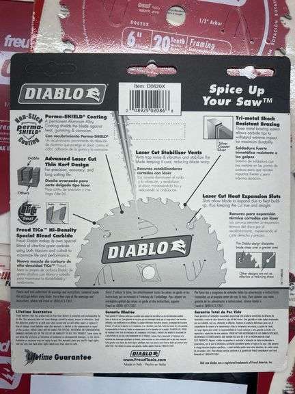 (8) DIABLO 6" CIRCULAR SAW BLADES