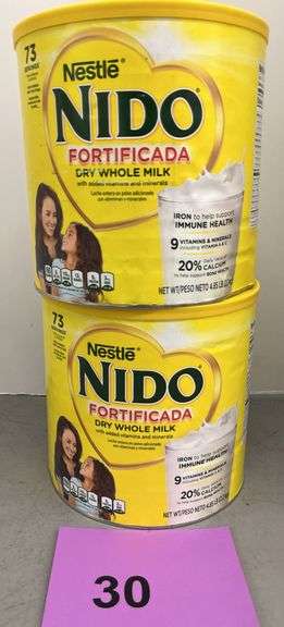 (2) CANS OF NESTLE NIDO DRY WHOLE MILK