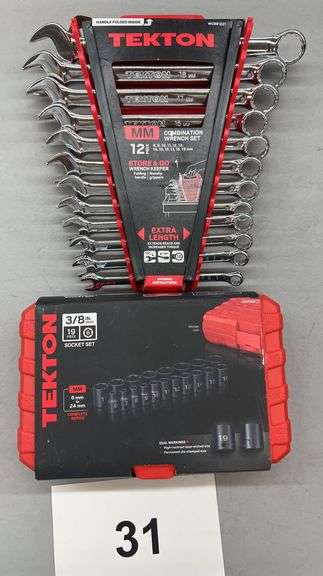 2PC TEKTON LOT - WRENCHES & SOCKETS