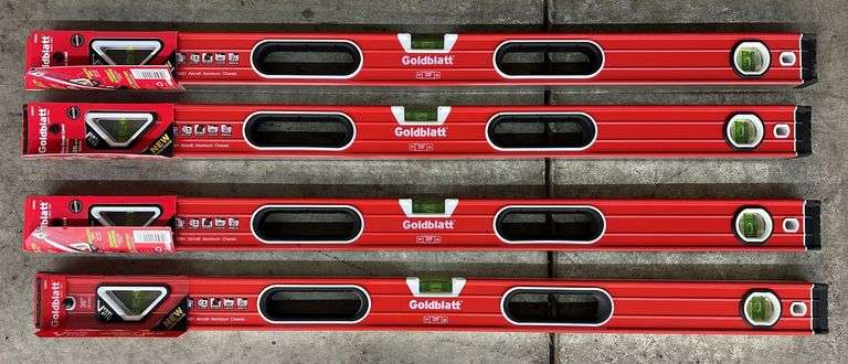 (4) GOLDBLATT 36" BOX BEAM LEVELS