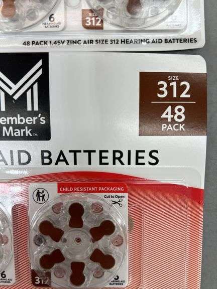 (4) PACKS OF HEARING AID BATTERIES - SIZE 312